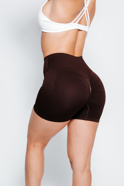 Rise Crossover Seamless Short- Brown