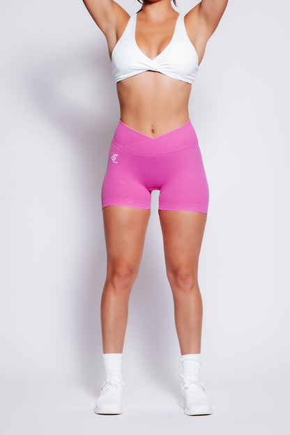 Rise Crossover Seamless Short- Pink