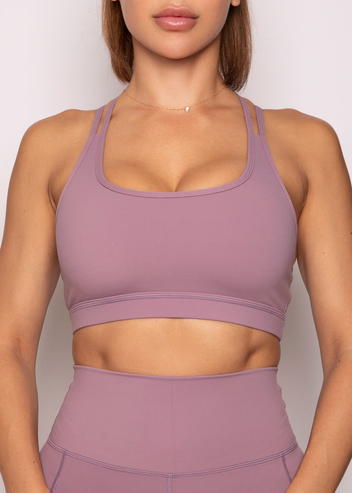 
                  
                    Load image into Gallery viewer, Ultra Luxe Acro Sport Bra Lilac
                  
                